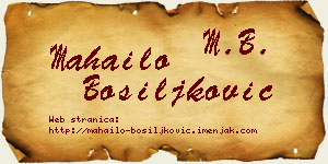 Mahailo Bosiljković vizit kartica